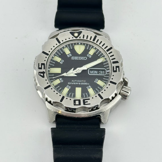 Seiko 1st Gen Automatic Black Monster SKX779 42mm Dive Watch - Etsy