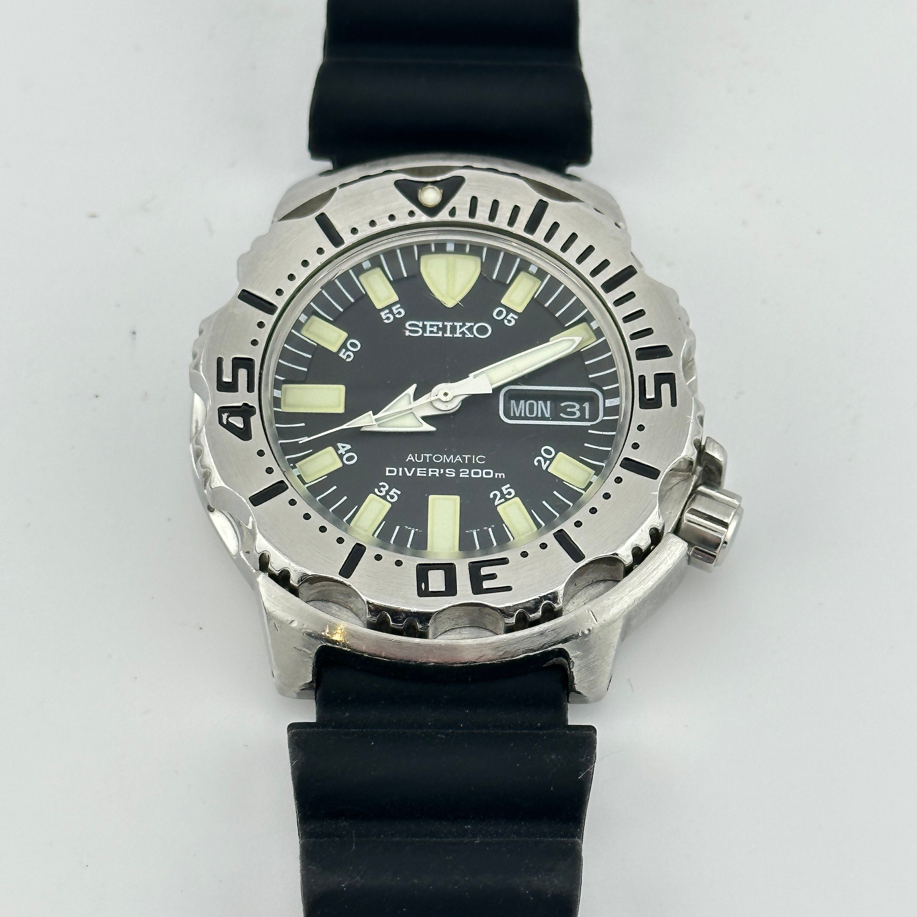 Seiko 1st Gen Automatic Black Monster SKX779 42mm Dive Watch Etsy UK