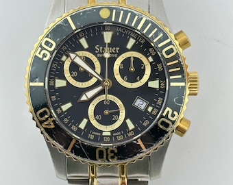 Stauer Diving Black Dial Men’s Wristwatch