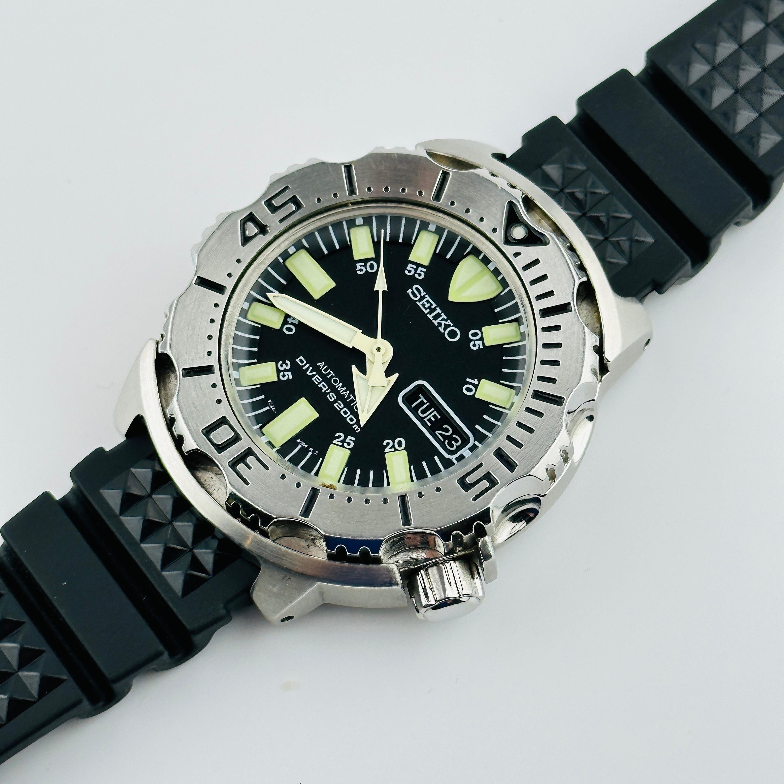 Seiko 1st Gen Automatic Black Monster SKX779 42mm Dive Watch - Etsy