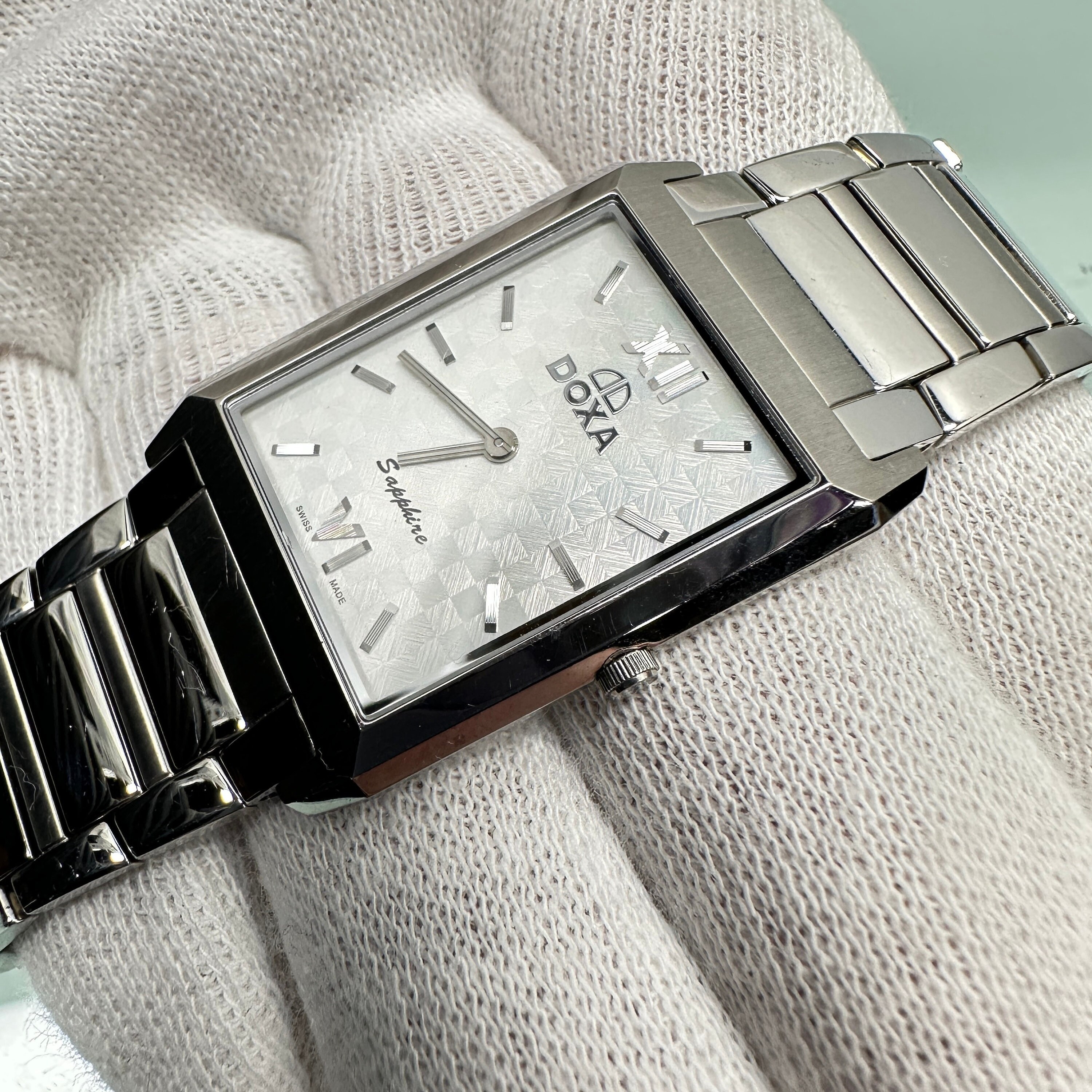 DOXA Sapphire Stainless Steel Tank Watch Etsy Singapore
