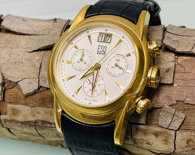 Vintage Mens ESQ E5299 Swiss Quartz Movement Watch Etsy
