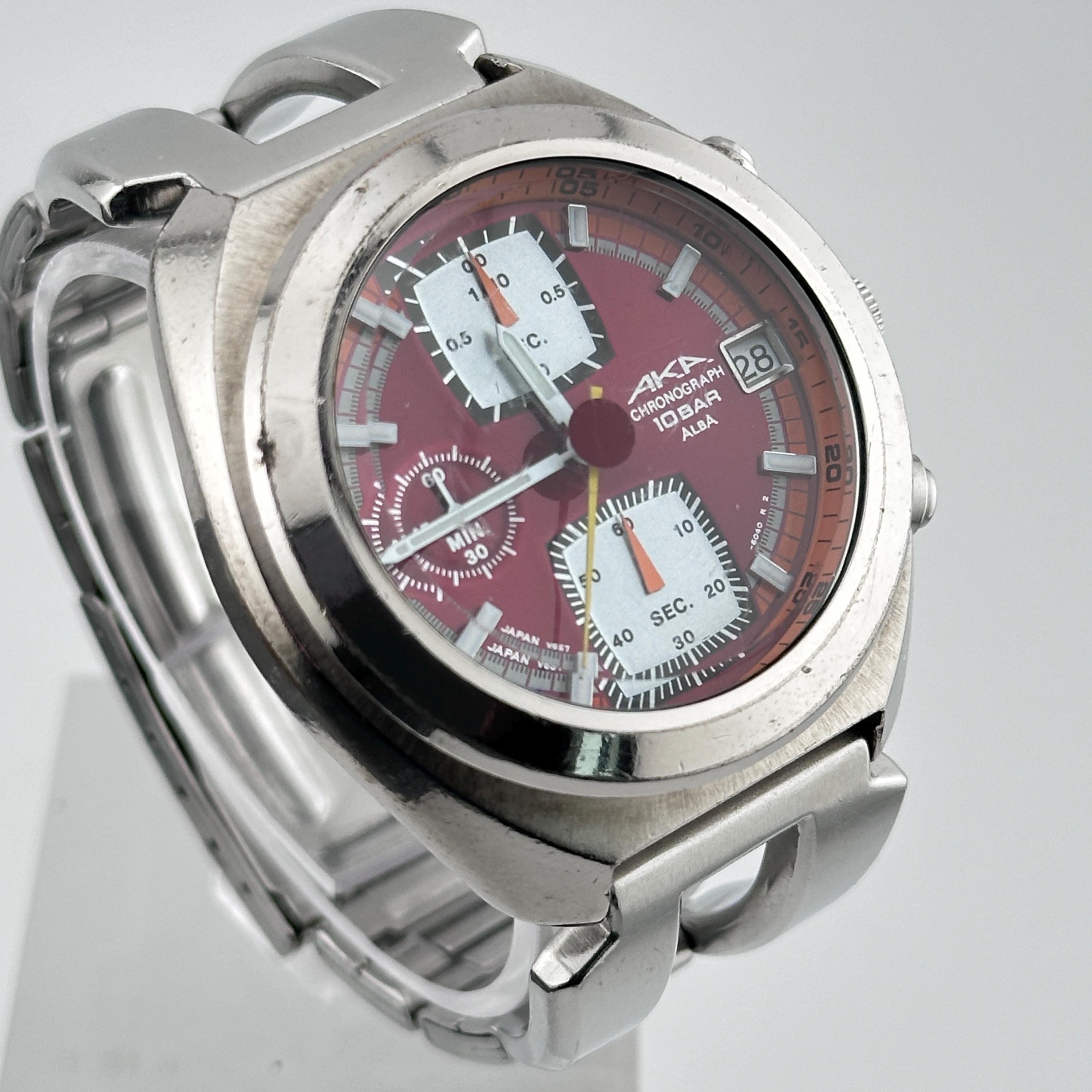 稼働 SEIKO ALBA AKA 腕時計 デイデイト 楕円 レトロ 2365 SEIKO ALBA AKA セイコーアルバ 希少 美品 稼働品｜Yahoo!フリマ（旧