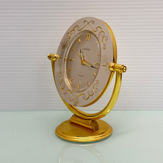 LUXOR Gimballed Boudoir Table Desk Mantle Clock - Etsy