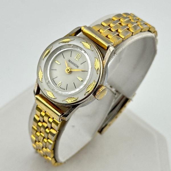 Vintage Manson Gold tone Manual Wind Ladies 25.5mm Watch c. 1960