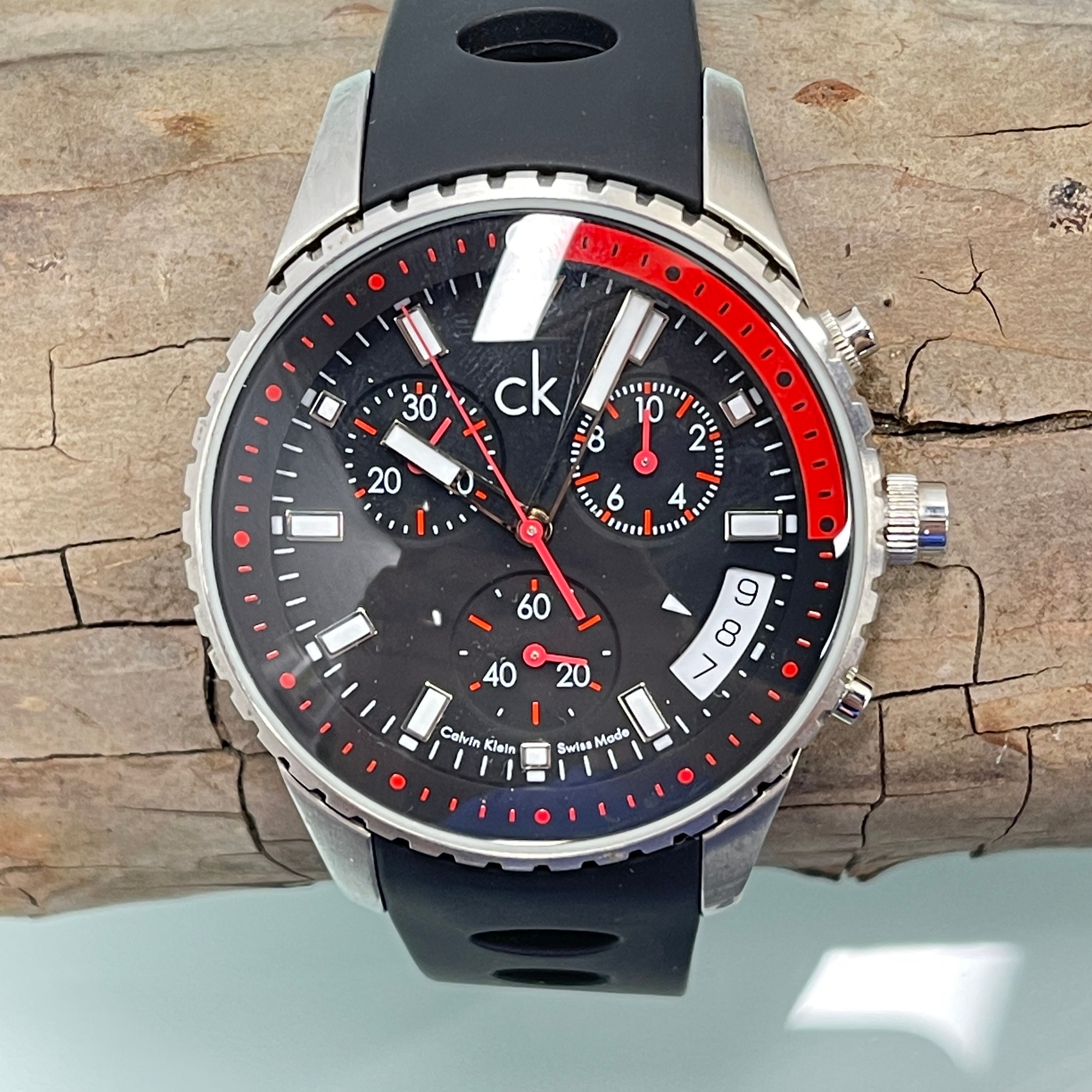 Calvin Klein Challenge Swiss Made Watch - K32174 Screw Crown