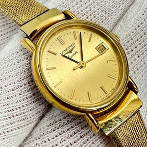 LONGINES Presenceゴールド時計 スクエア 箱付き