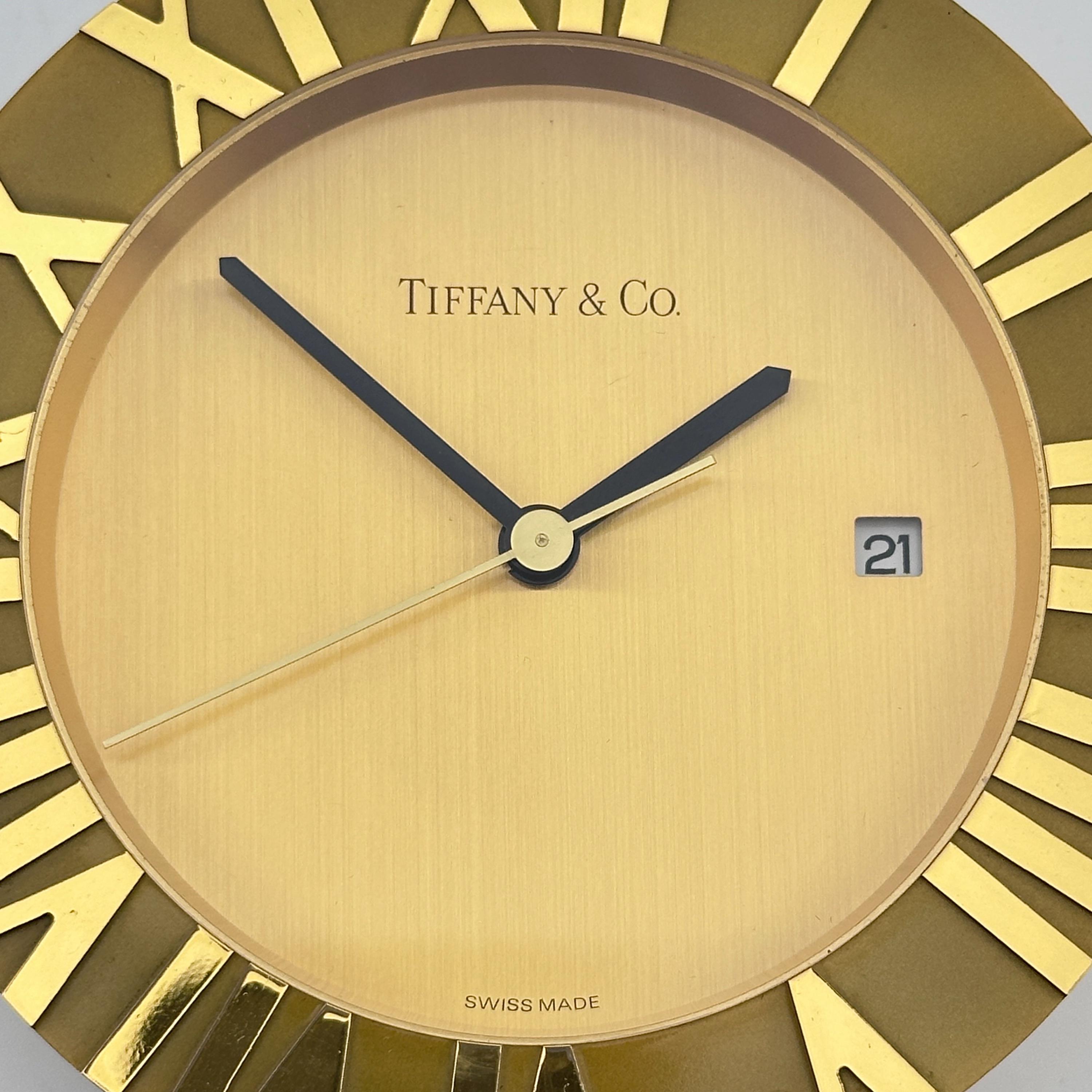 Tiffany & Co Swiss Made Atlas Desk Clock With Date - Etsy