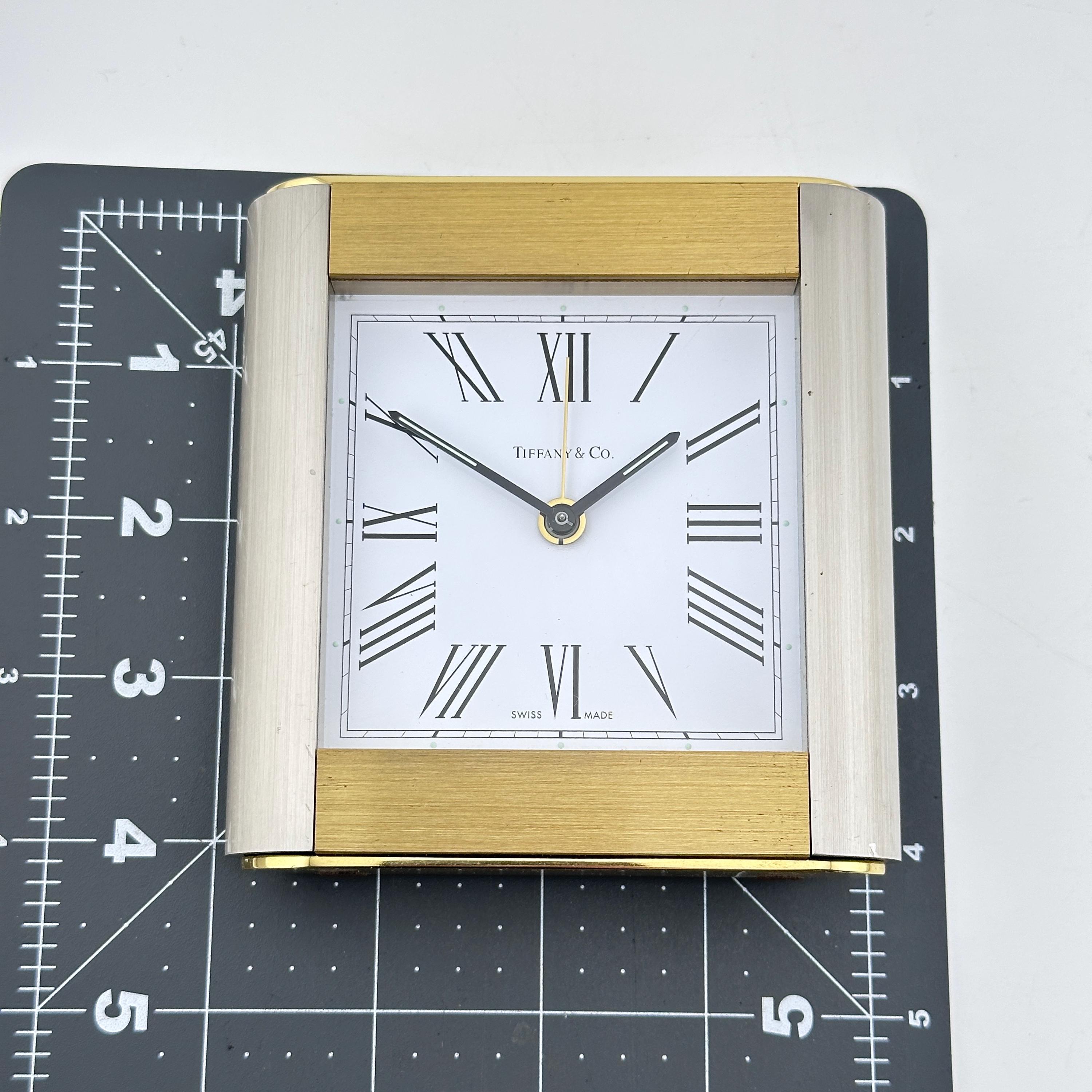 Tiffany & Co. Gold and Steel Swiss Made Alarm Clock - Etsy