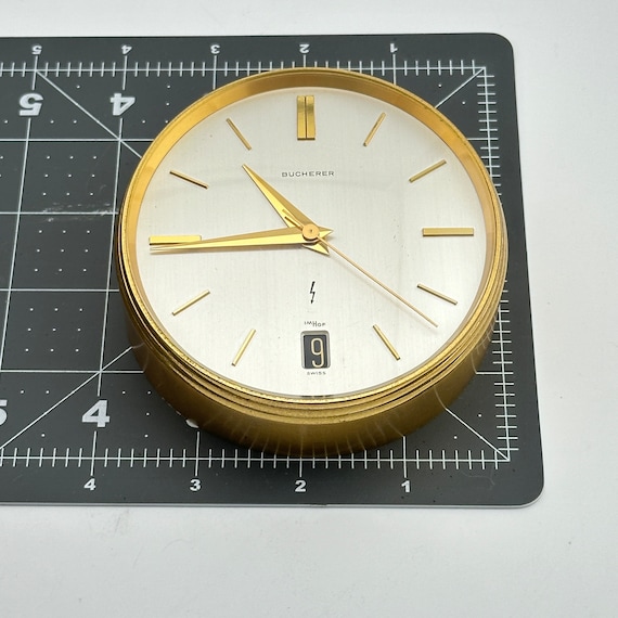 Imhof Bucherer Electric Calendar Desk Clock Swiss Made - Etsy