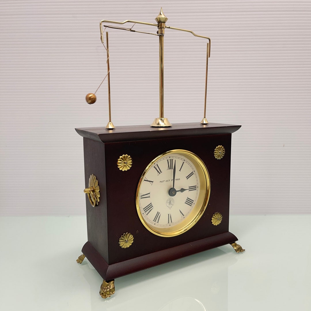 Jerome & Co. Flying Pendulum Clock Brass, Elm, Wood Etsy