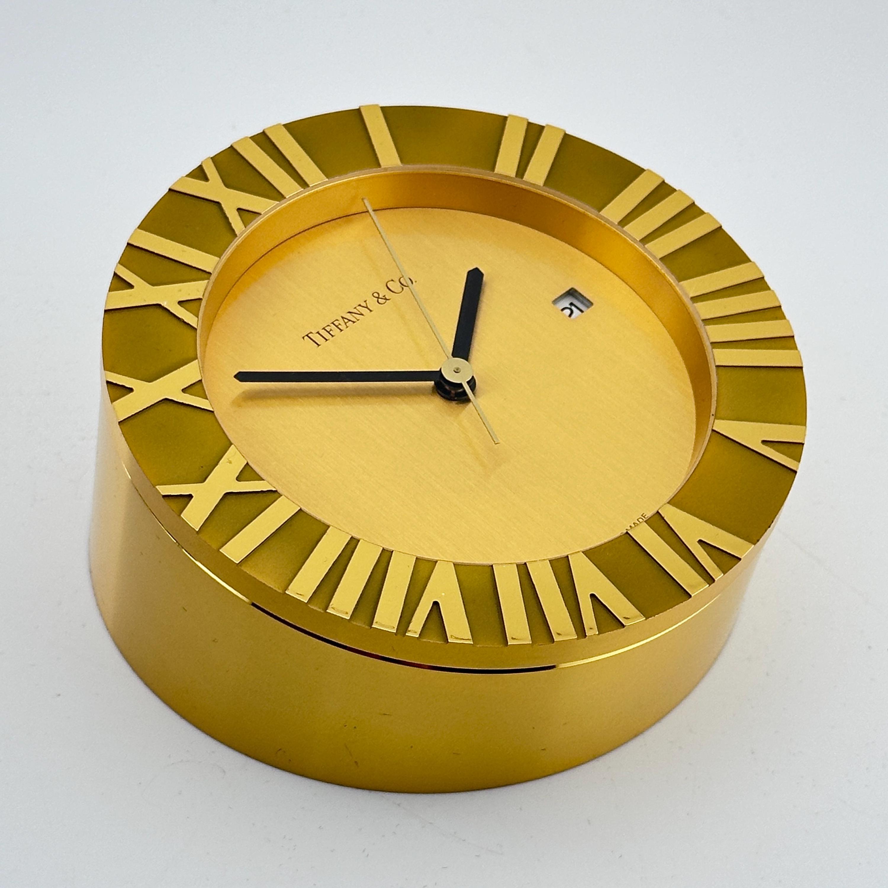Tiffany & Co Swiss Made Atlas Desk Clock With Date - Etsy