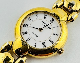 Raymond Weil Geneve 18k Gold Plated Women's 23mm Wrist Watch - Etsy
