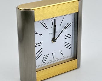 Tiffany & Co. Gold and Steel Swiss Made Alarm Clock - Etsy