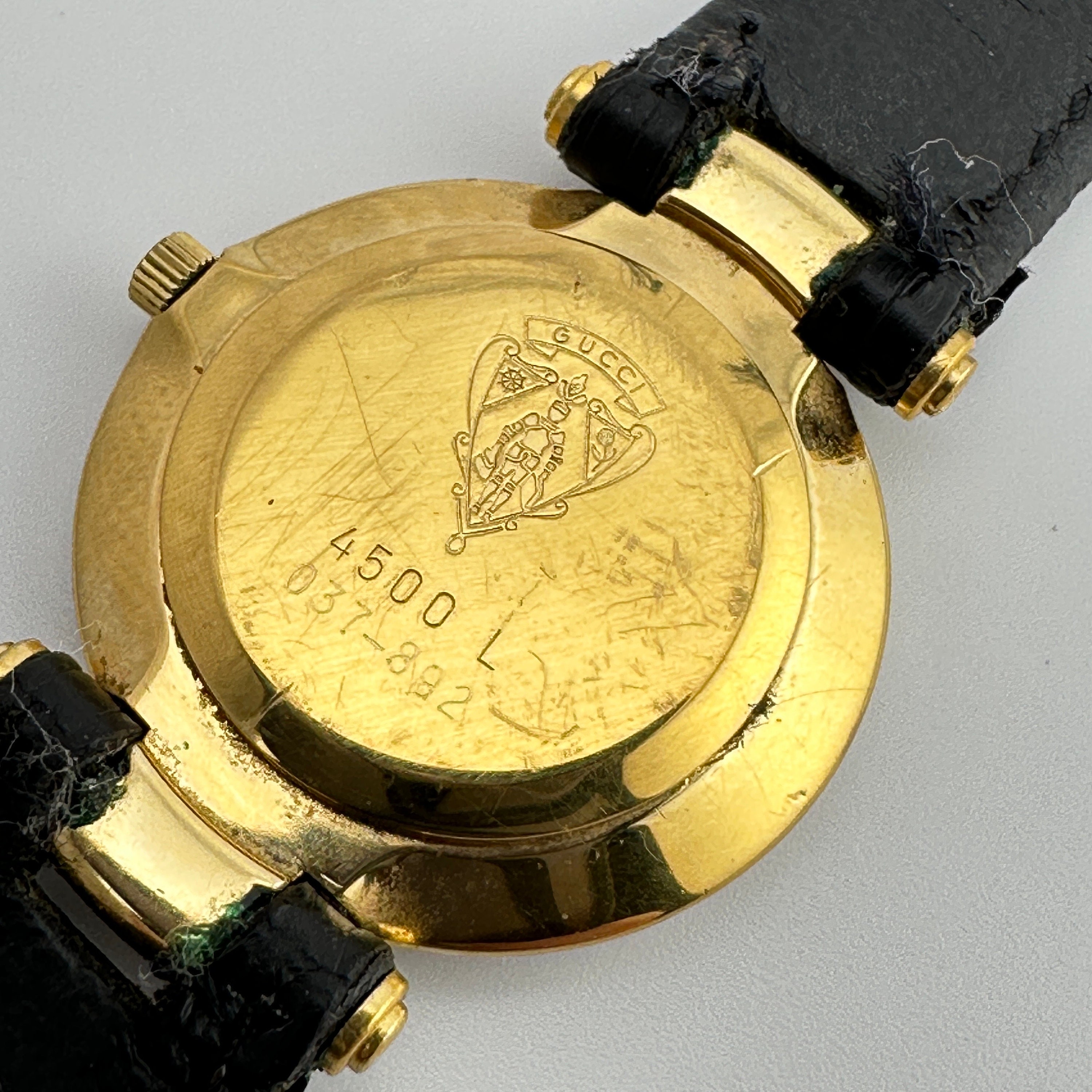 Vintage Gucci 18k Gold Plated Watch With Silver Dial and Vintage Gucci 18k Gold Plated Watch With Silver Dial and