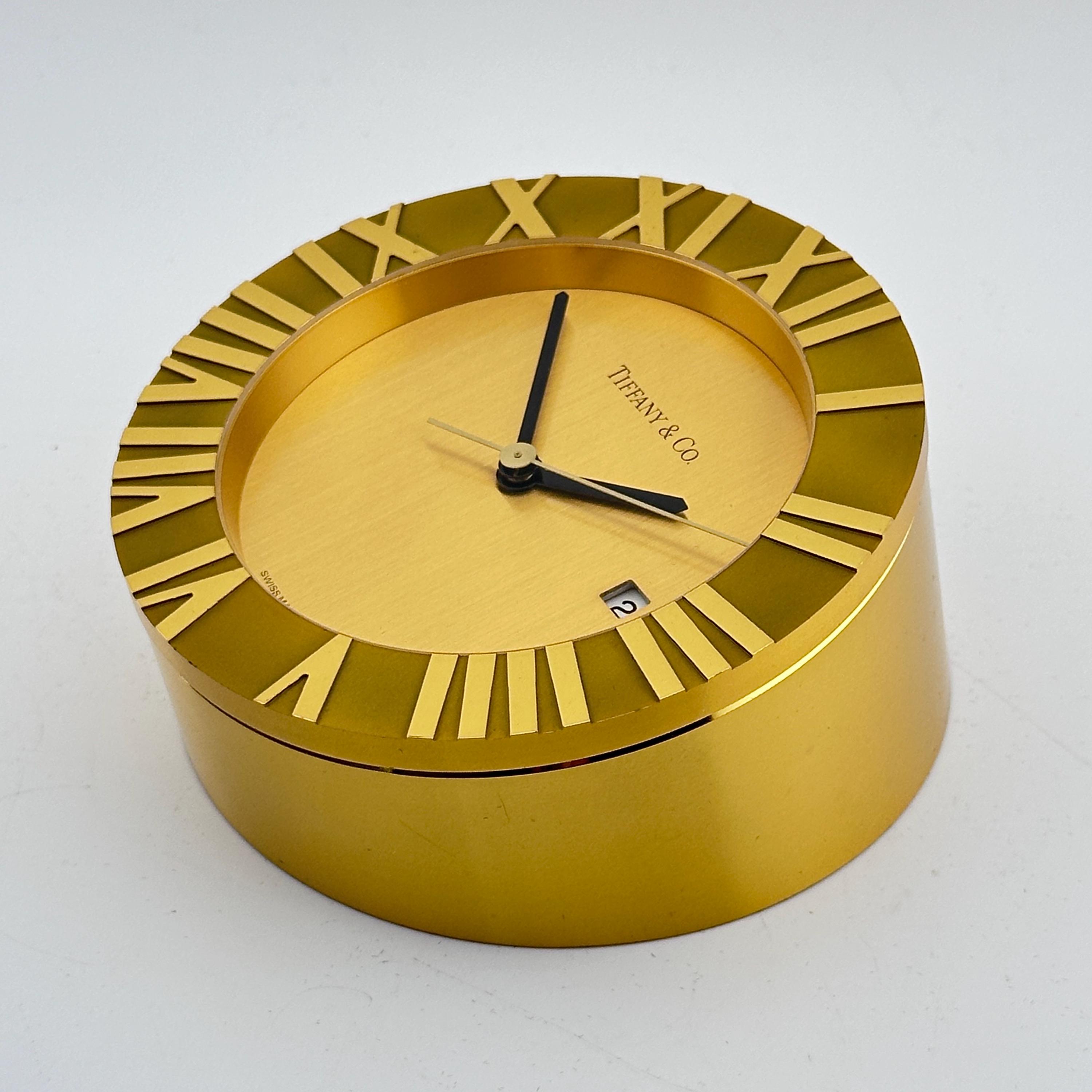 Tiffany & Co Swiss Made Atlas Desk Clock With Date - Etsy