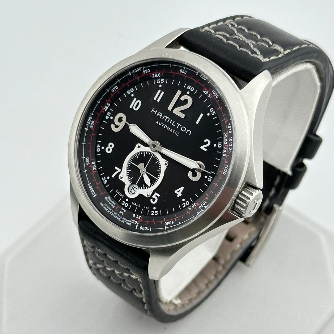 Hamilton Khaki Aviation QNE Automatic Mens 42mm Watch Etsy Canada