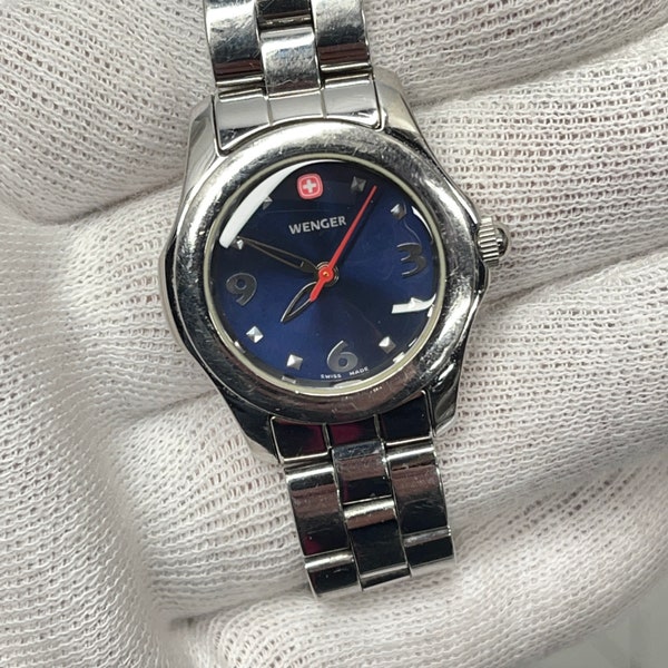 Swiss Army Wenger Blue Face Grenadier Stainless Steel Watch