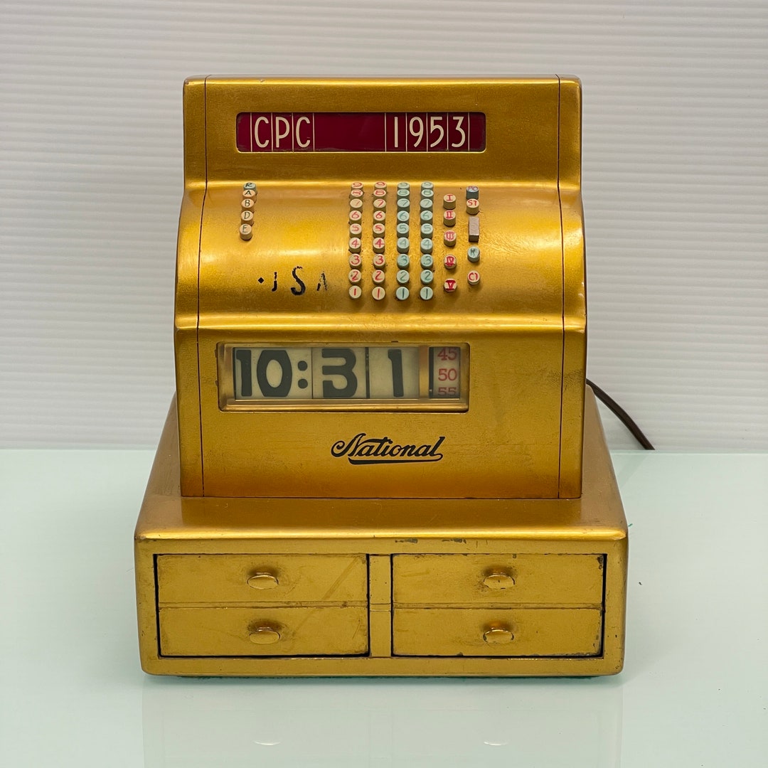 1953 National Cash Register Company Clock Etsy