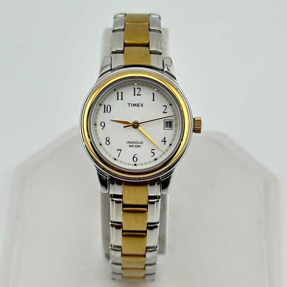 Timex Two Tone Indiglo 25mm Bracelet Watch - image 2