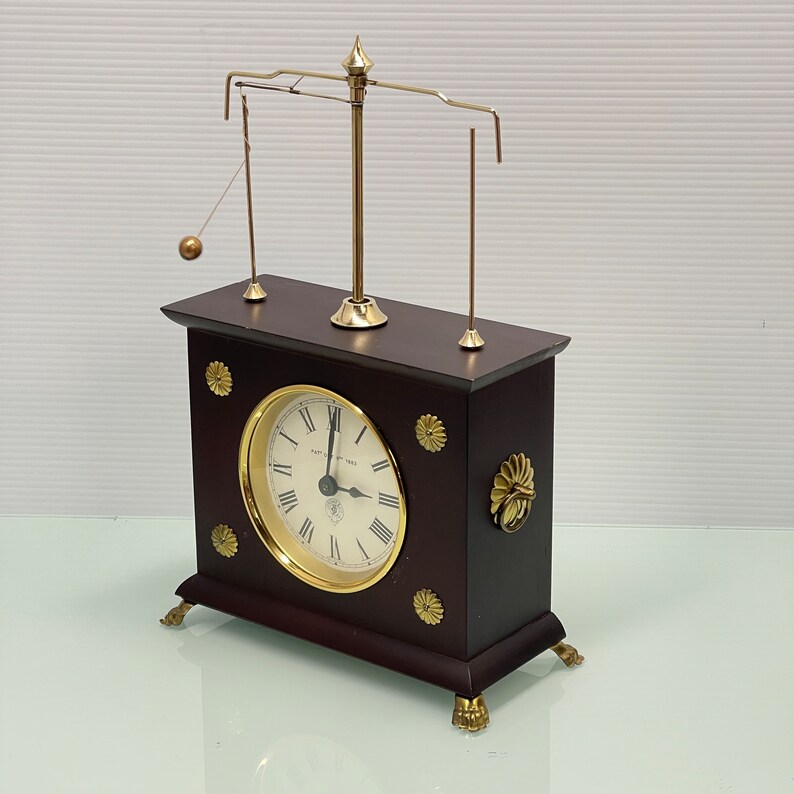 Jerome & Co. Flying Pendulum Clock Brass Elm Wood Etsy
