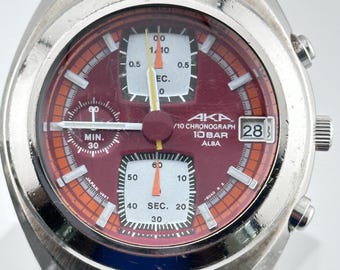 Seiko Alba AKA Rare Red Dial Mens 38mm Wristwatch C. 1996 - Etsy