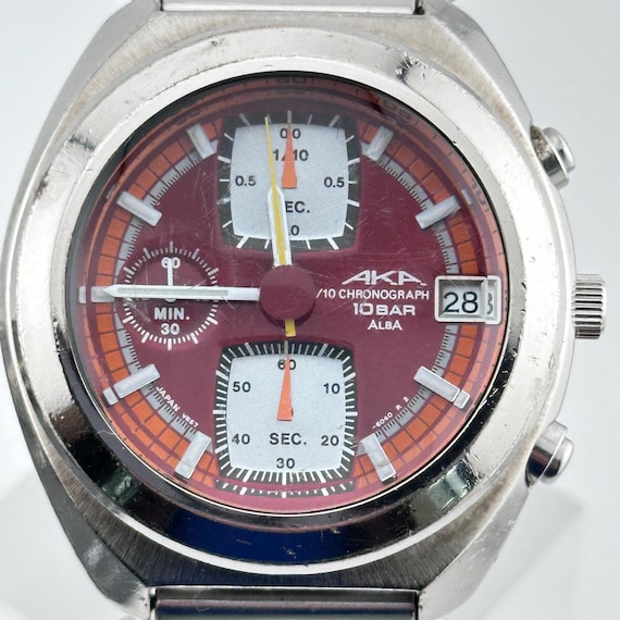 Seiko Alba AKA Rare Red Dial Mens 38mm Wristwatch C. 1996 - Etsy