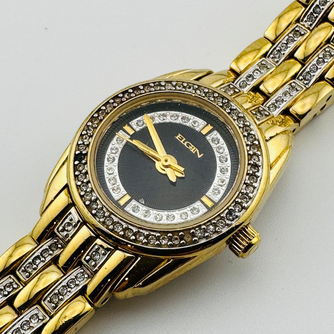 ELGIN gold ingot レディース腕時計 Elgin Gold Tone Stainless Steel Ladies 25mm Watch - Etsy