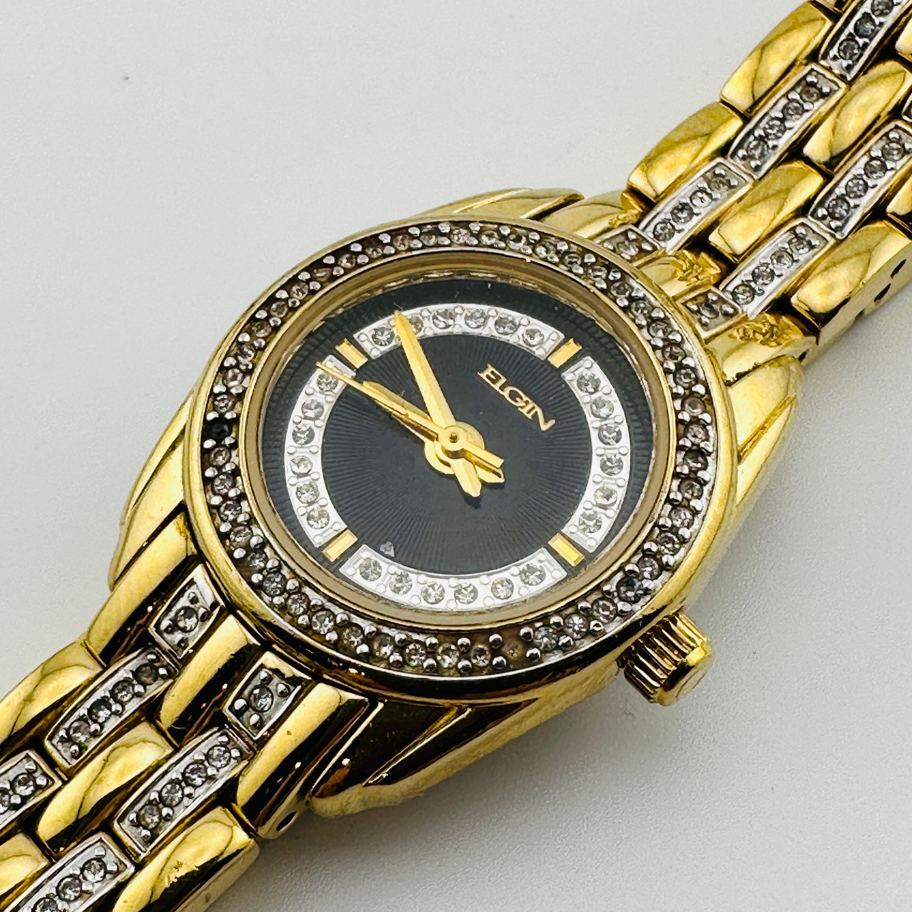 Diamond Elgin Watch - Etsy