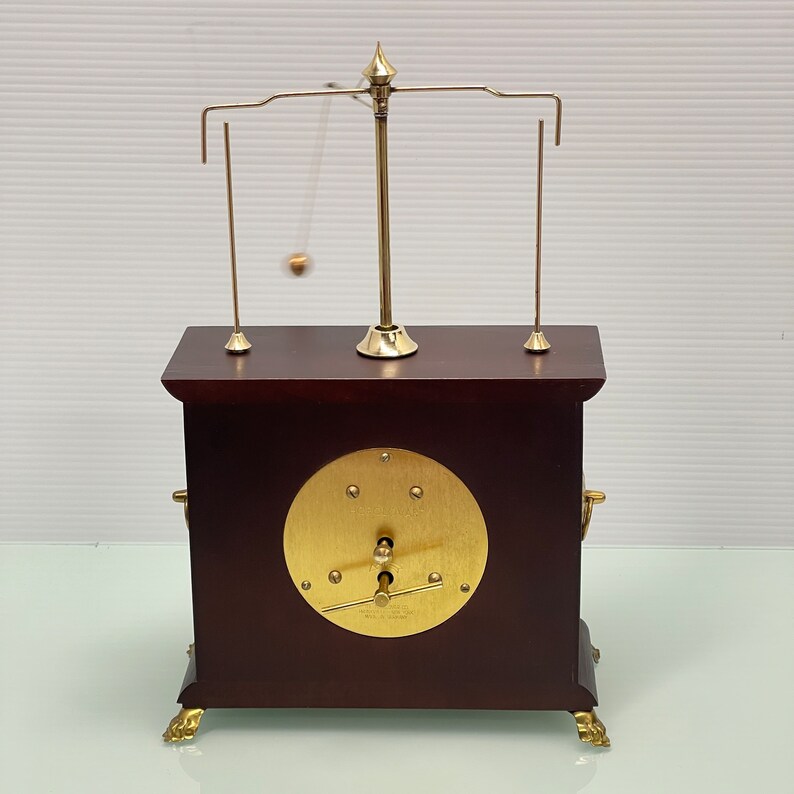Jerome & Co. Flying Pendulum Clock Brass Elm Wood Etsy