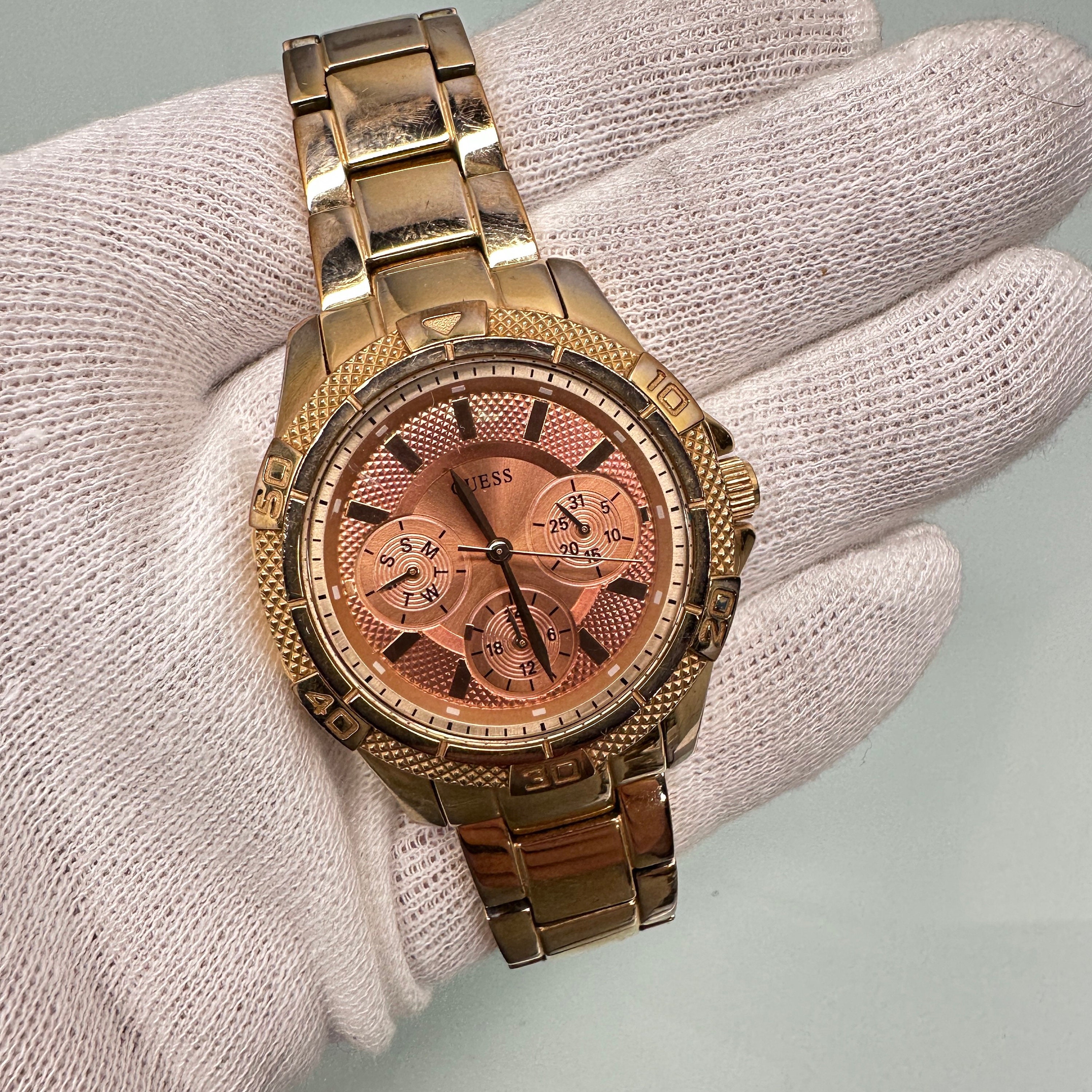 Guess Mini Phantom 36mm Rose Gold-Tone Steel Ladies Watch Guess “mini Phantom” Rose Gold Stainless Steel Case  main image 4