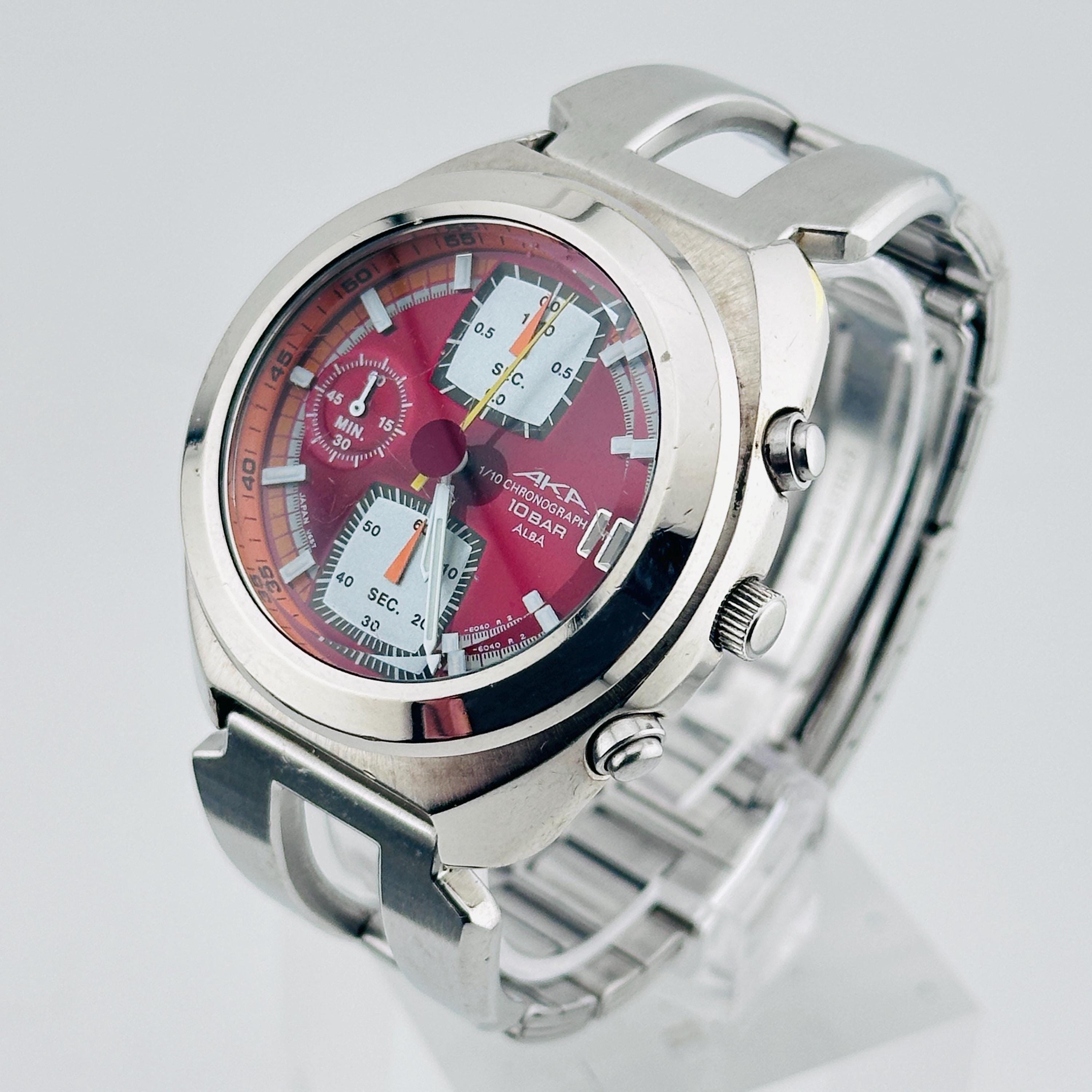 Seiko Alba AKA Rare Red Dial Mens 39mm Wristwatch C. Aug 1996 - Etsy