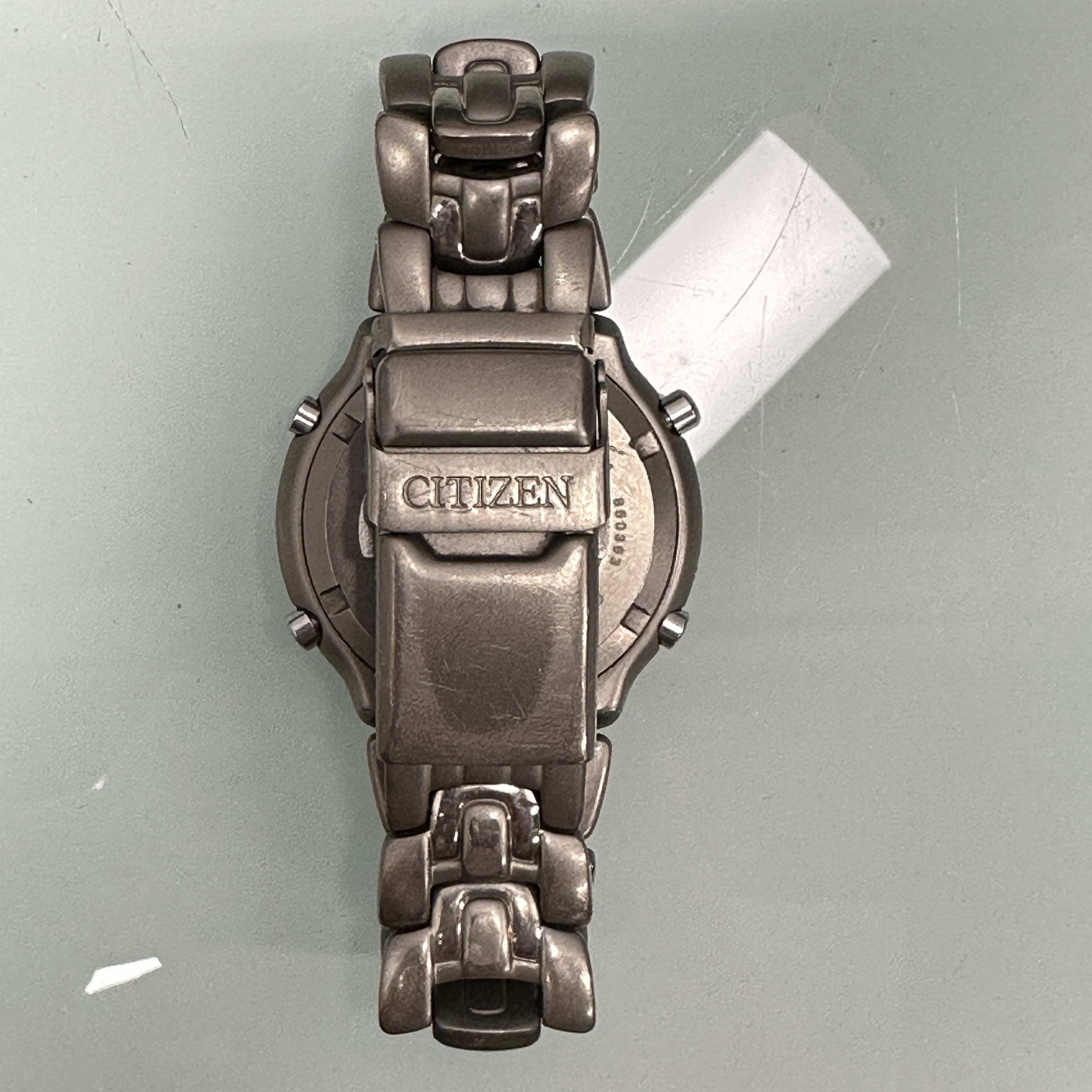 Vintage Citizen Ecodrive Chronograph Titanium Watch Etsy