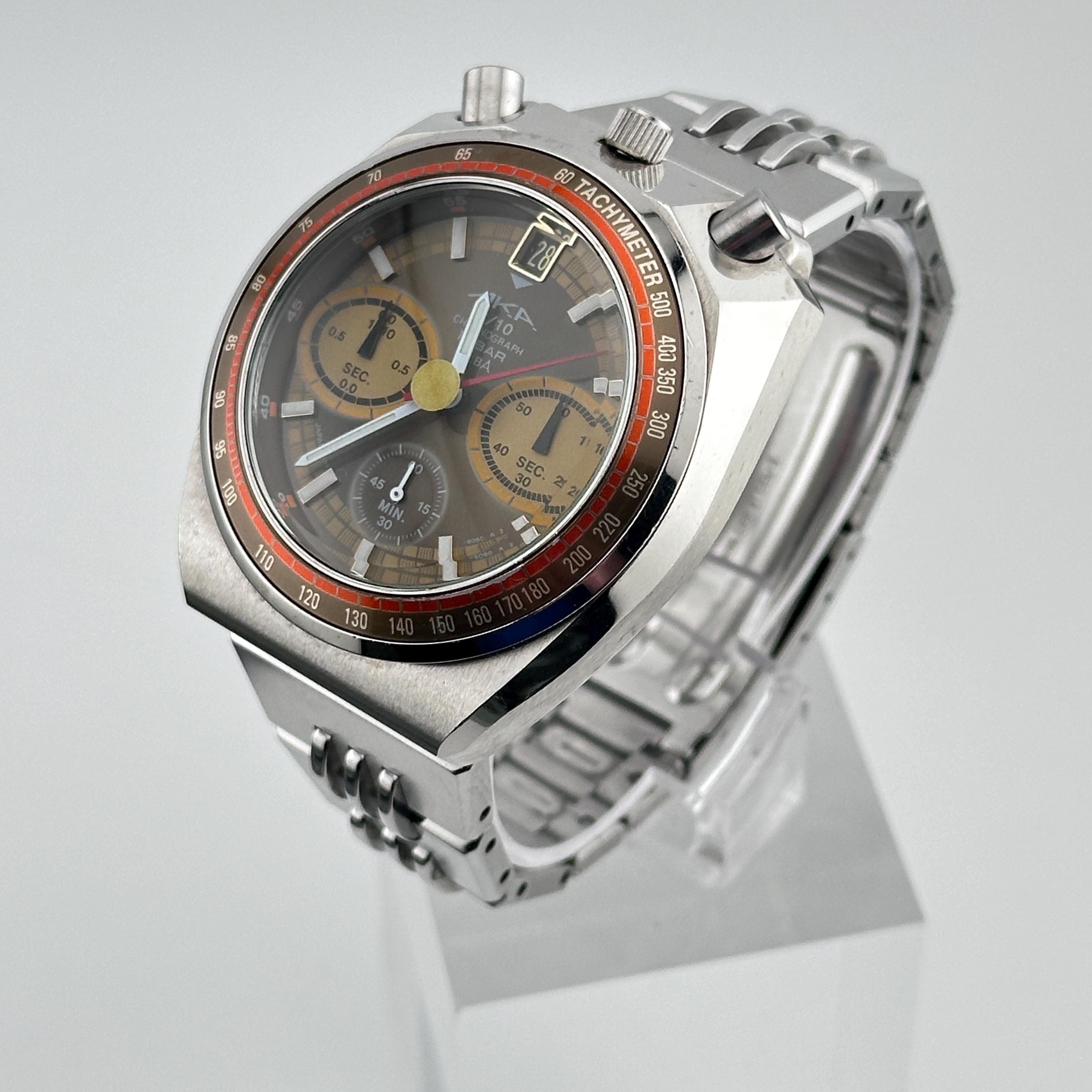 Seiko Alba AKA Bullhead Rare Root Beer Dial Mens 41mm Wristwatch C