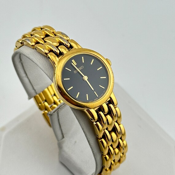 Vintage Seiko Gold Tone Ladies 24mm Quartz Wristw… - image 1