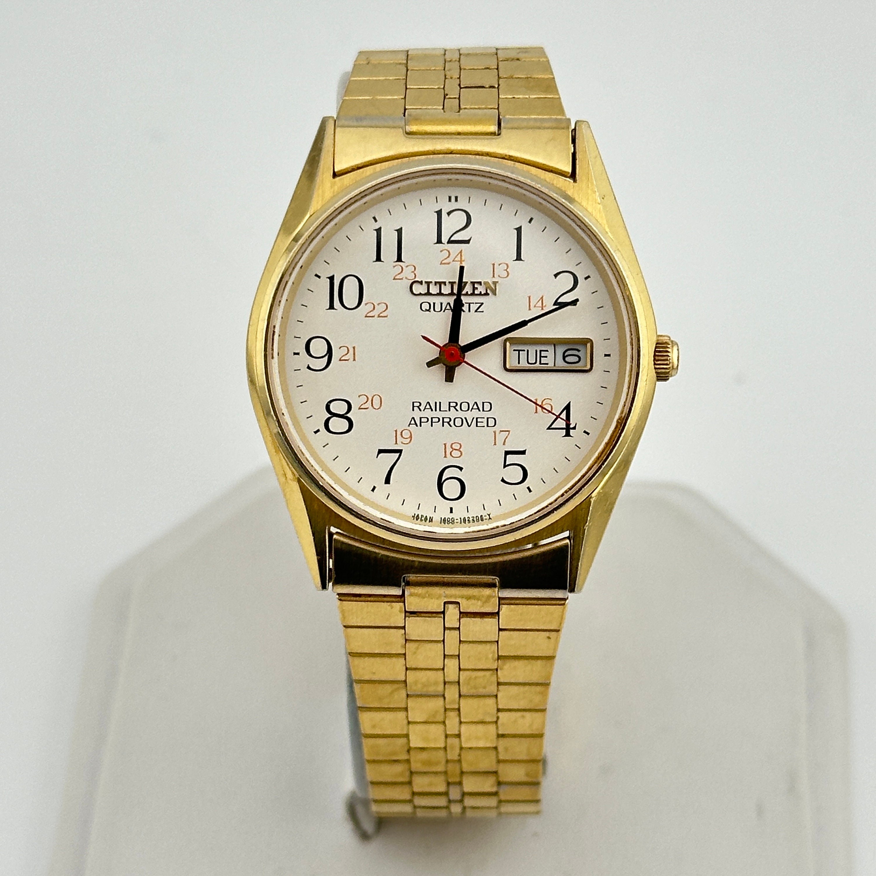 Citizen quartz railroad approved watch outlet