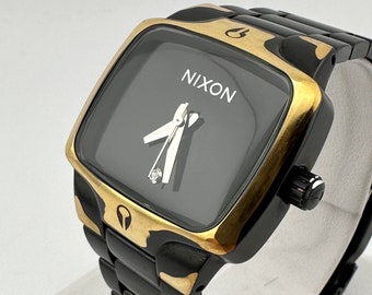 Men's Nixon the Player White/steel Watch - Etsy