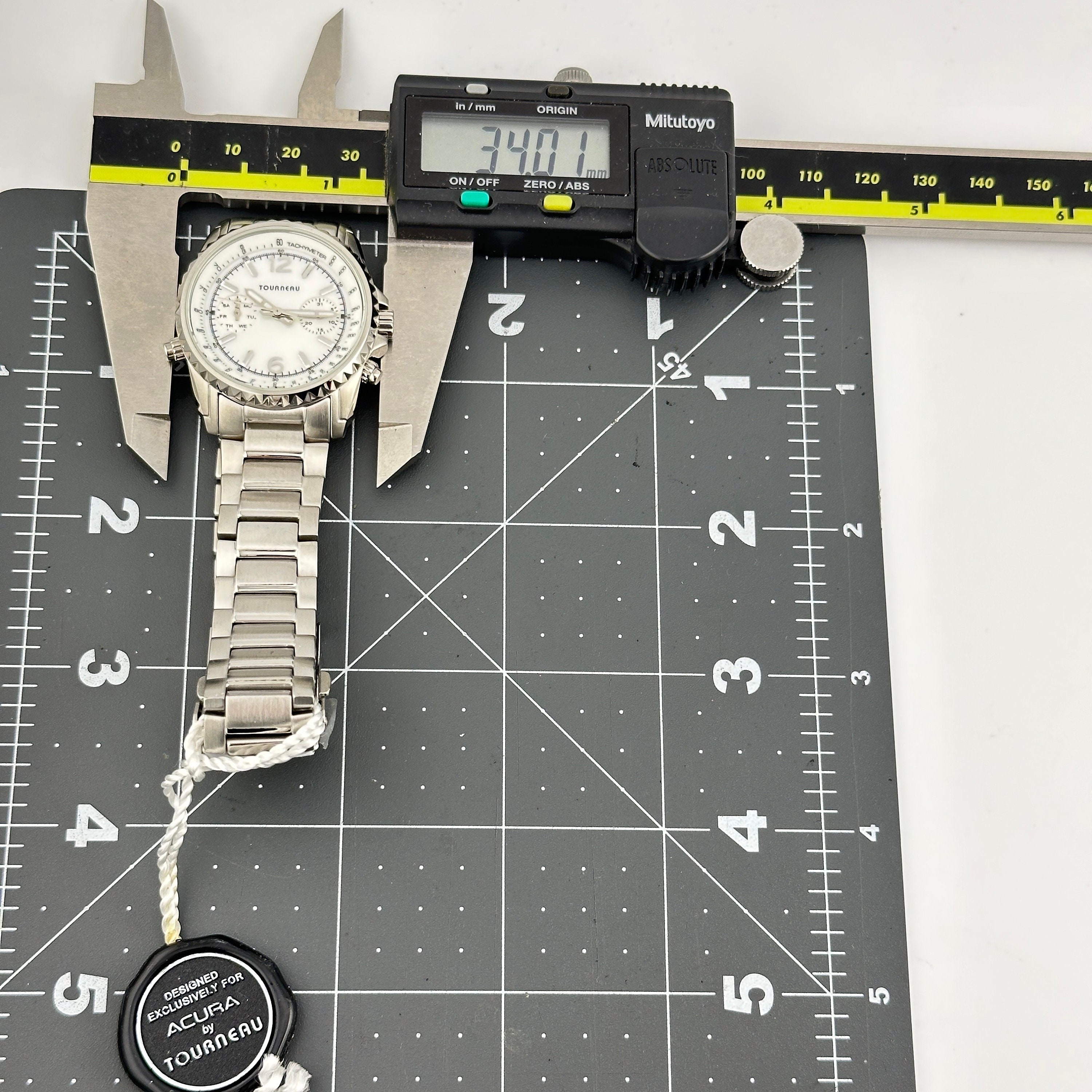 Tourneau (Made for Acura race team) ladies mother of pearl dress watch polished Tourneau CORPORATE COLLECTION Stainless Gold & Silver Tone  main image 2