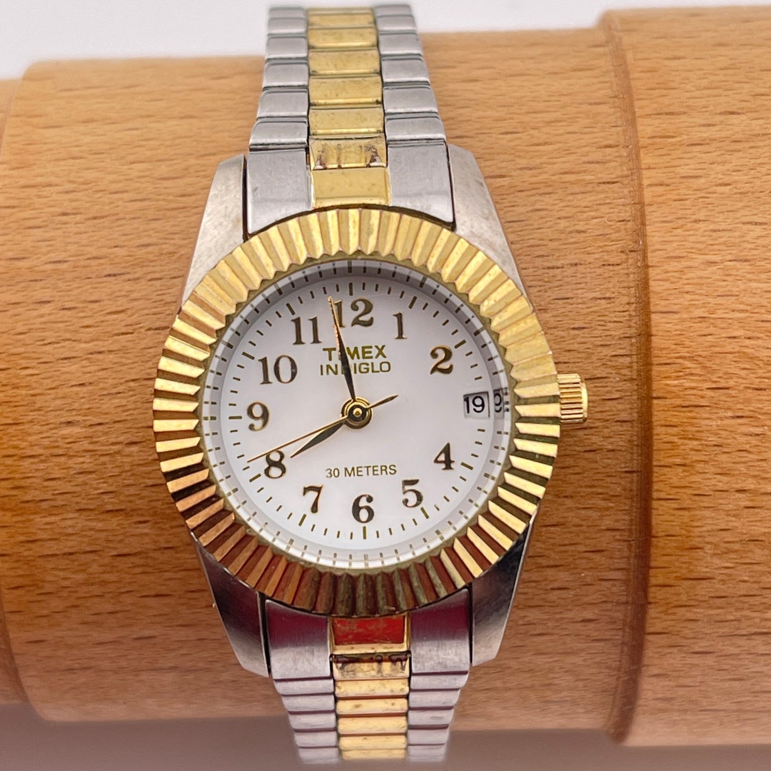 Timex Easy Reader Indiglo 25mm Bracelet Ladies Watch Etsy