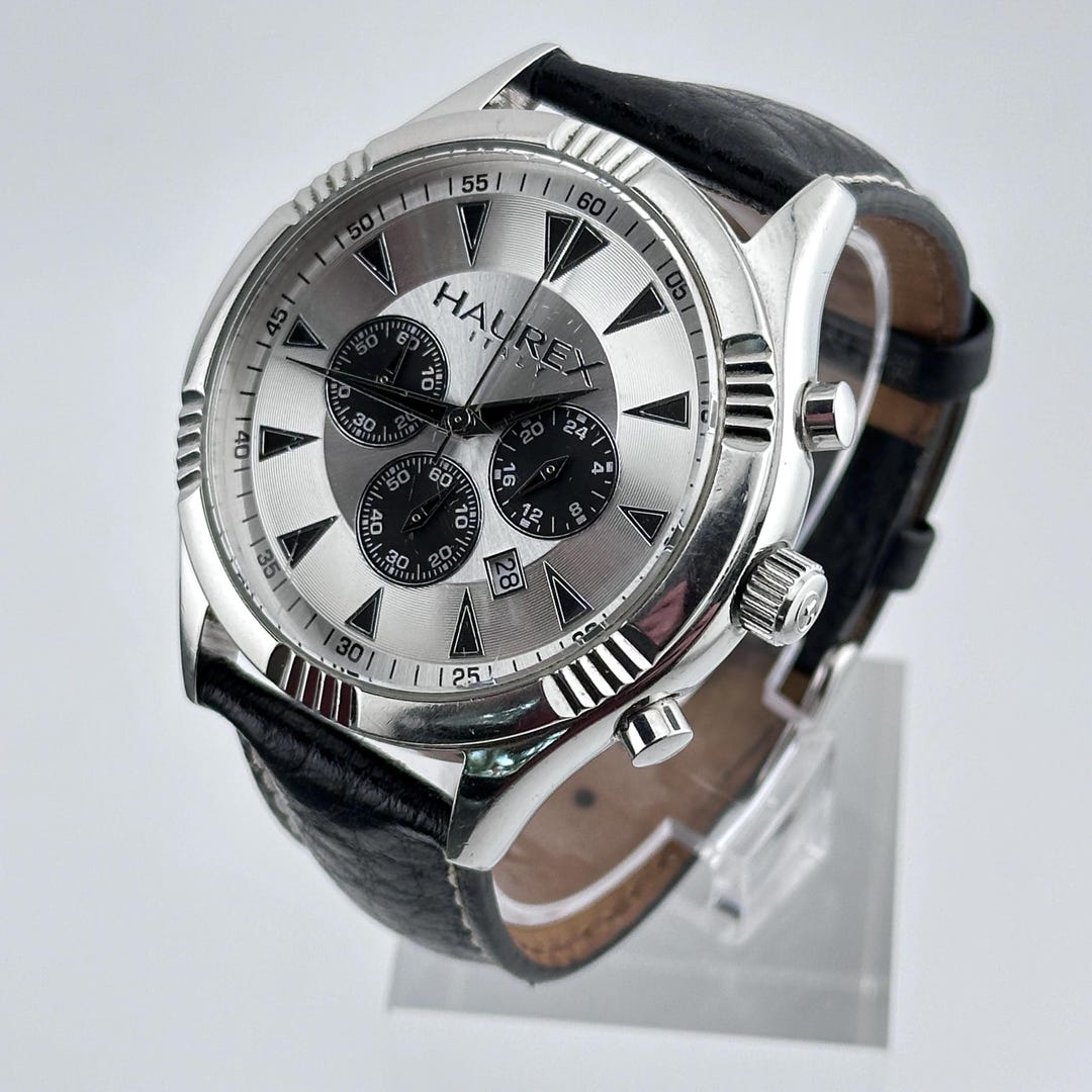 HAUREX クォーツ Haurex Italy Men's Equinox Chronograph Stainless Steel 45mm Men's