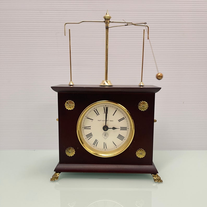 Jerome & Co. Flying Pendulum Clock Brass Elm Wood Etsy