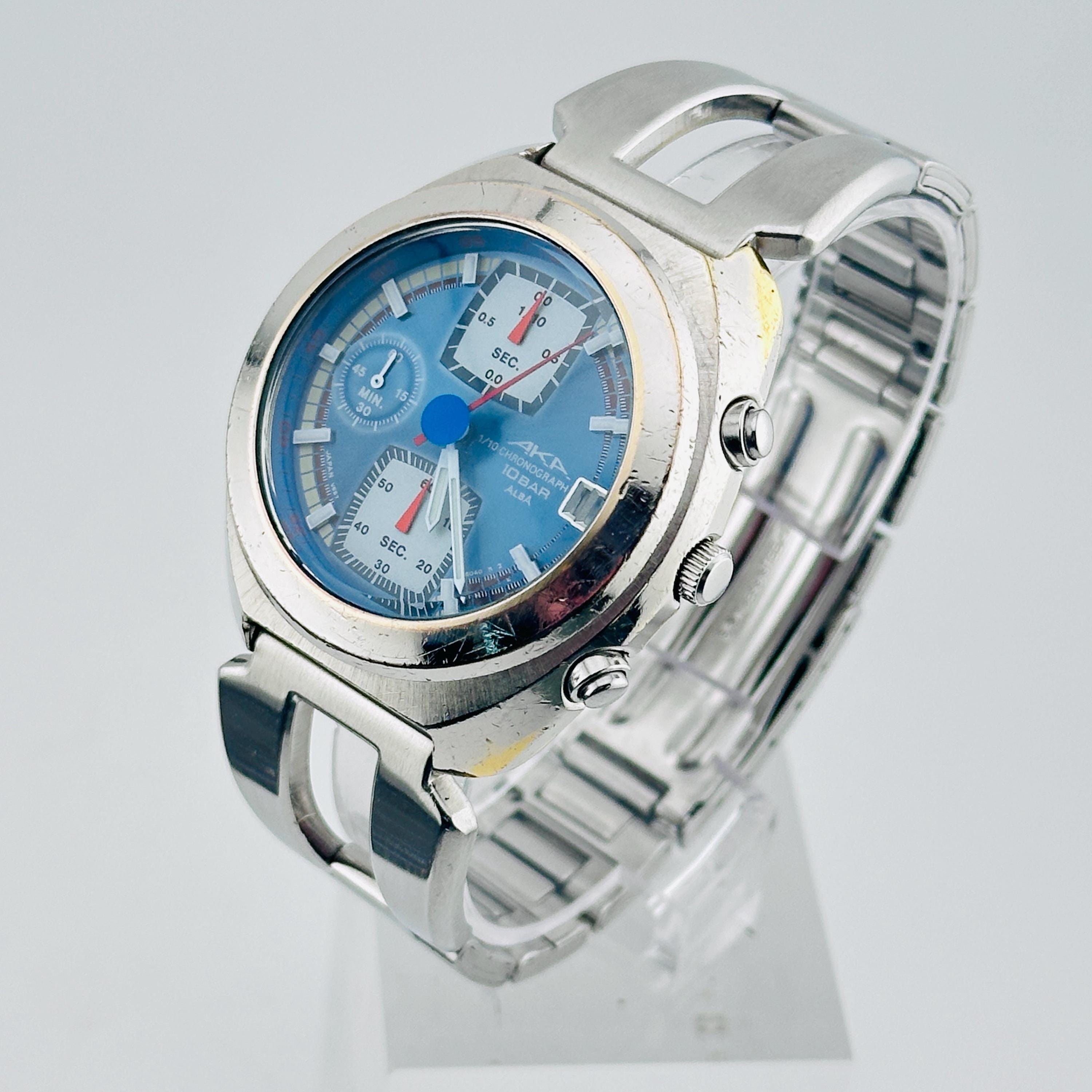 Seiko Alba AKA Rare Blue Dial Mens 39mm Wristwatch C. June 1997 - Etsy