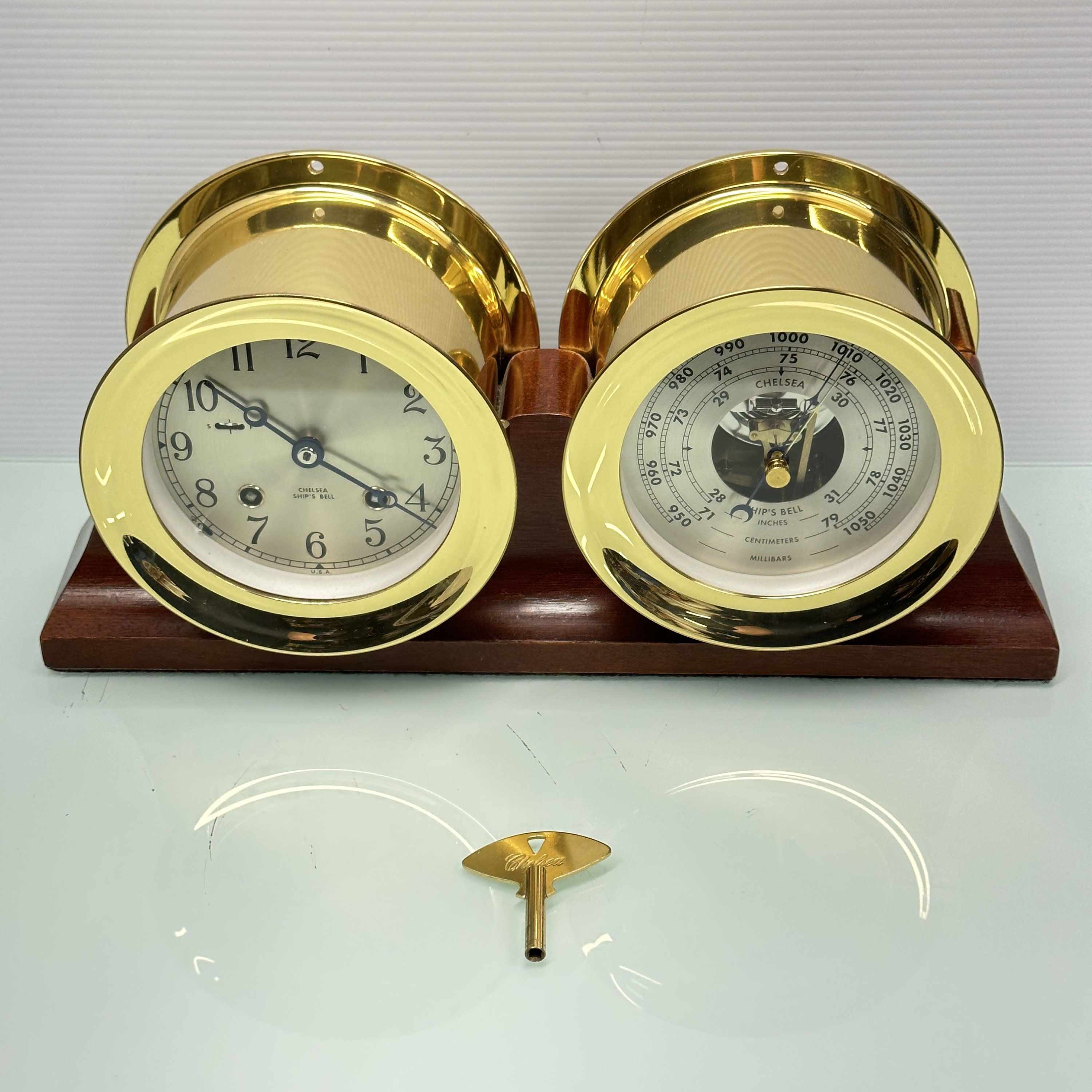 Lot - Two Vintage WWII era Chelsea Boston 24 Hour Ships Clock US Navy