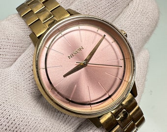 Nixon “Kensington ” Gold and Pink Watch