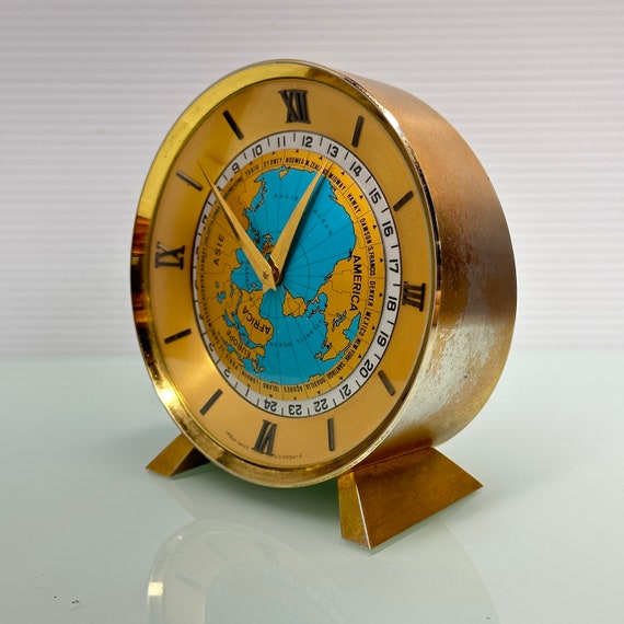Imhof World Time Desk Clock Imhof, Swiss C.1955 - Etsy
