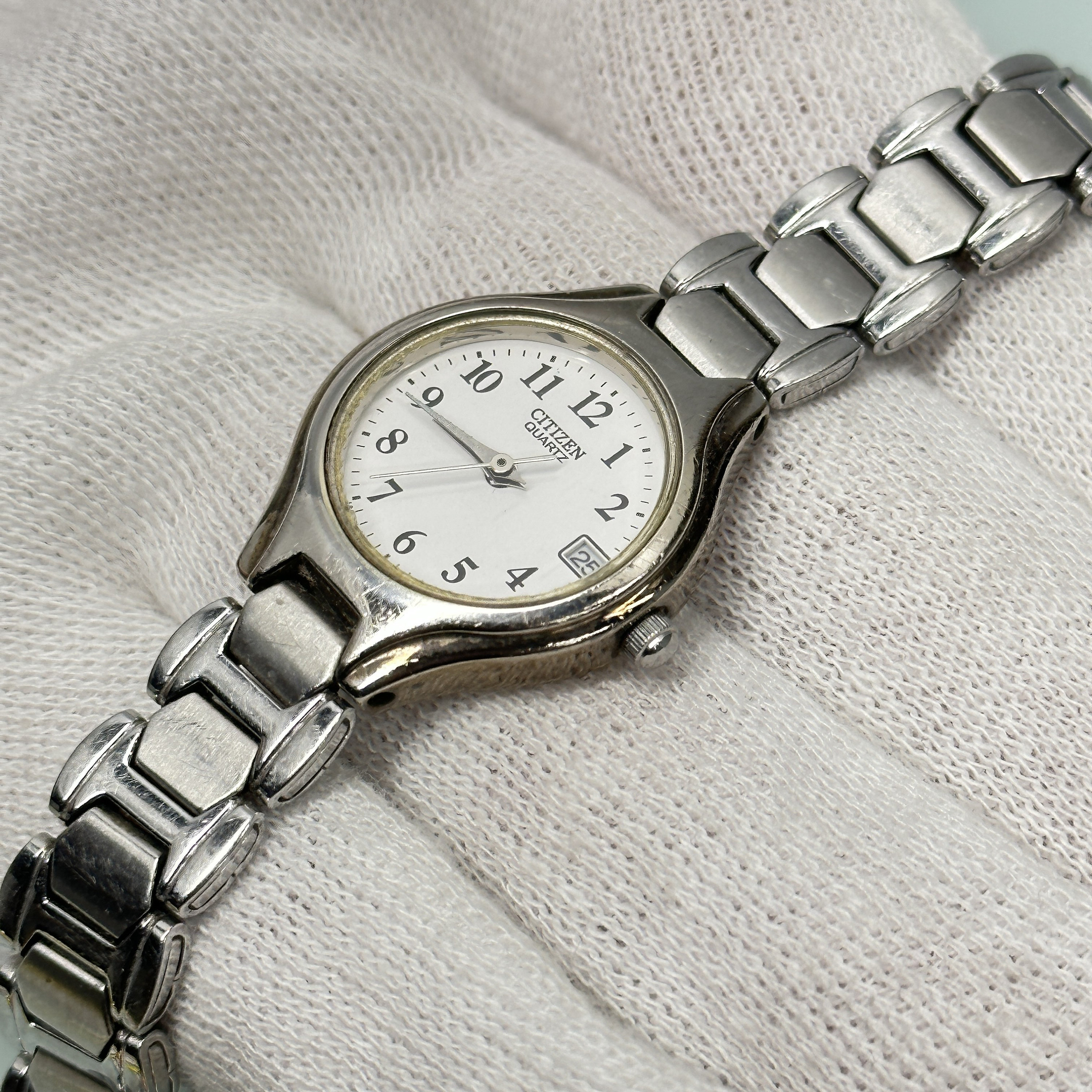 Vintage Citizen Stainless Steel quartz watch Etsy