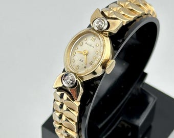 Vintage Bulova Ladies N8 1978 10K Gold RGP Deco Cocktail 17J Watch Rare! Vintage Bulova Ladies N8 1978 10K Gold RGP Deco Cocktail 17J  main image 3