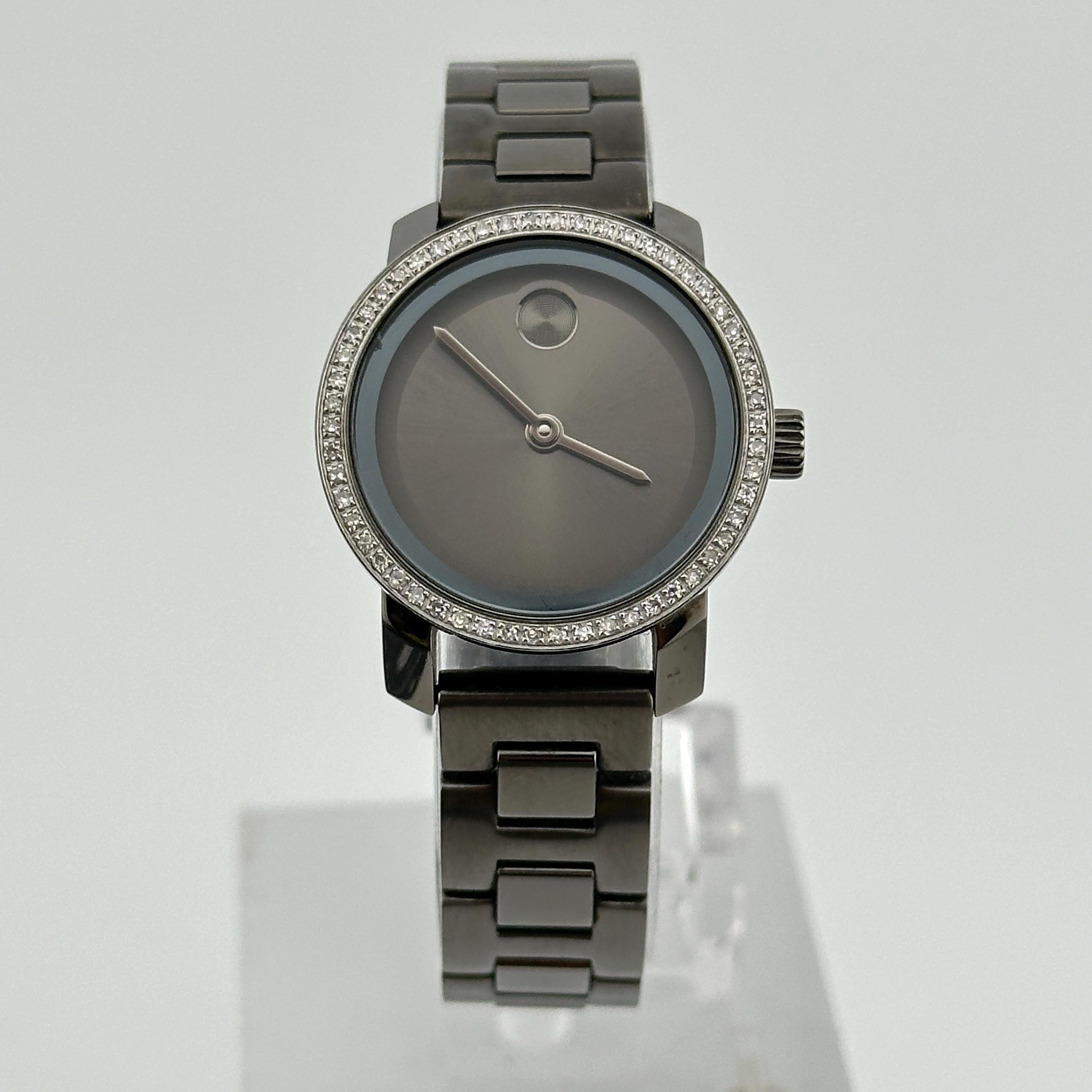 Movado Bold Women\'s Gunmetal Ion-Plated Stainless Steel Bangle Watch, 25mm Movado BOLD Bangle Watch - 3600925 main image 3