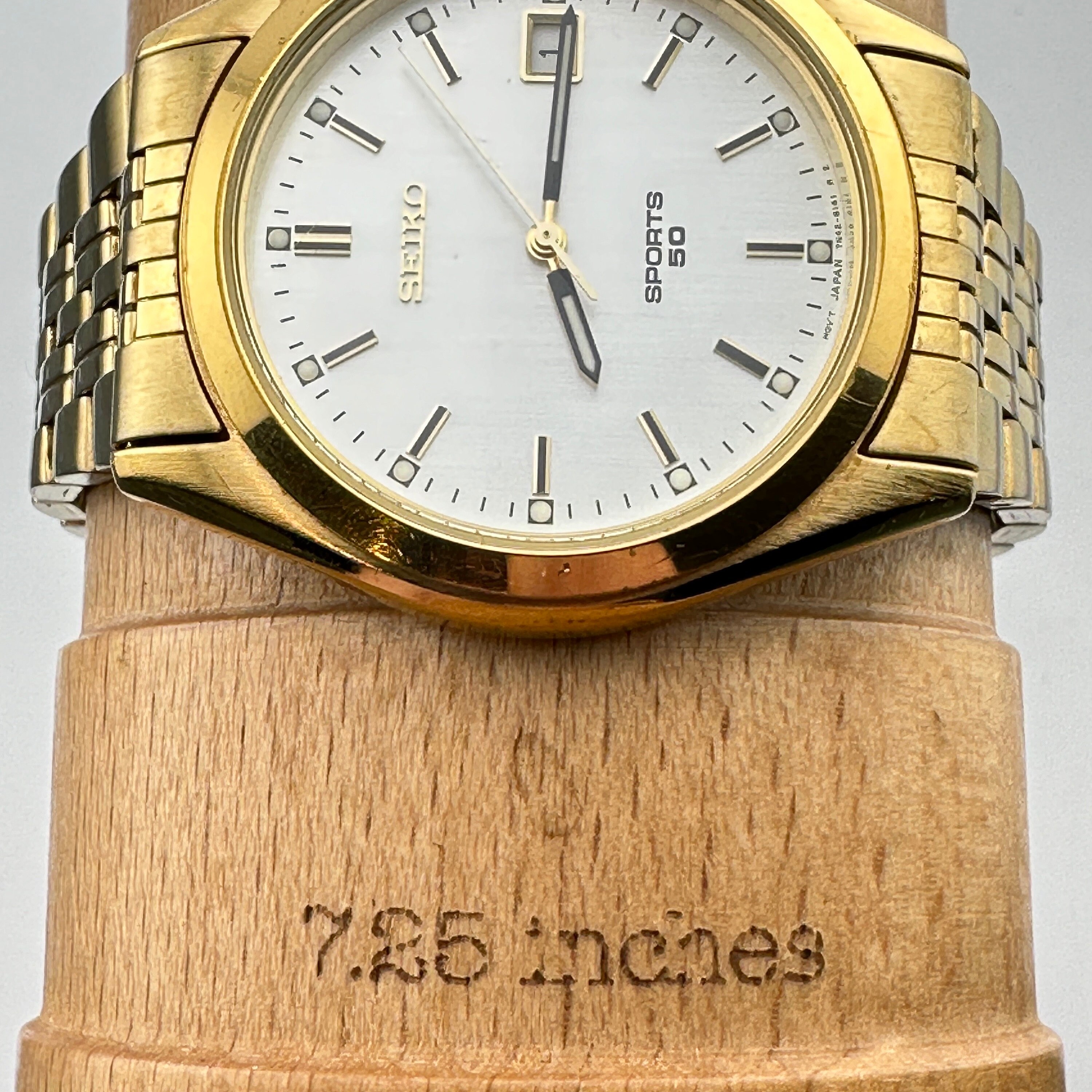 Seiko Sport 50 Gold Tone Stainless Steel 37mm Mens Watch C. Sept 1995 Etsy Canada