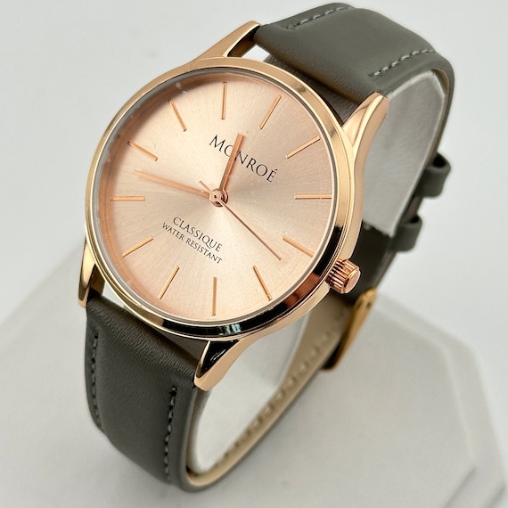 Monroe Rose Gold Tone Stainless Steel 36mm Unisex Watch - Etsy display picture 2